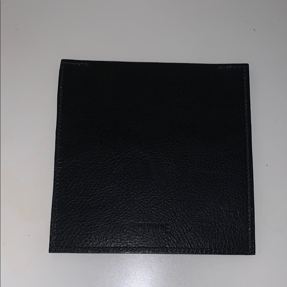 CHIYOME Black Leather Wallet BLACK/BROWN boho